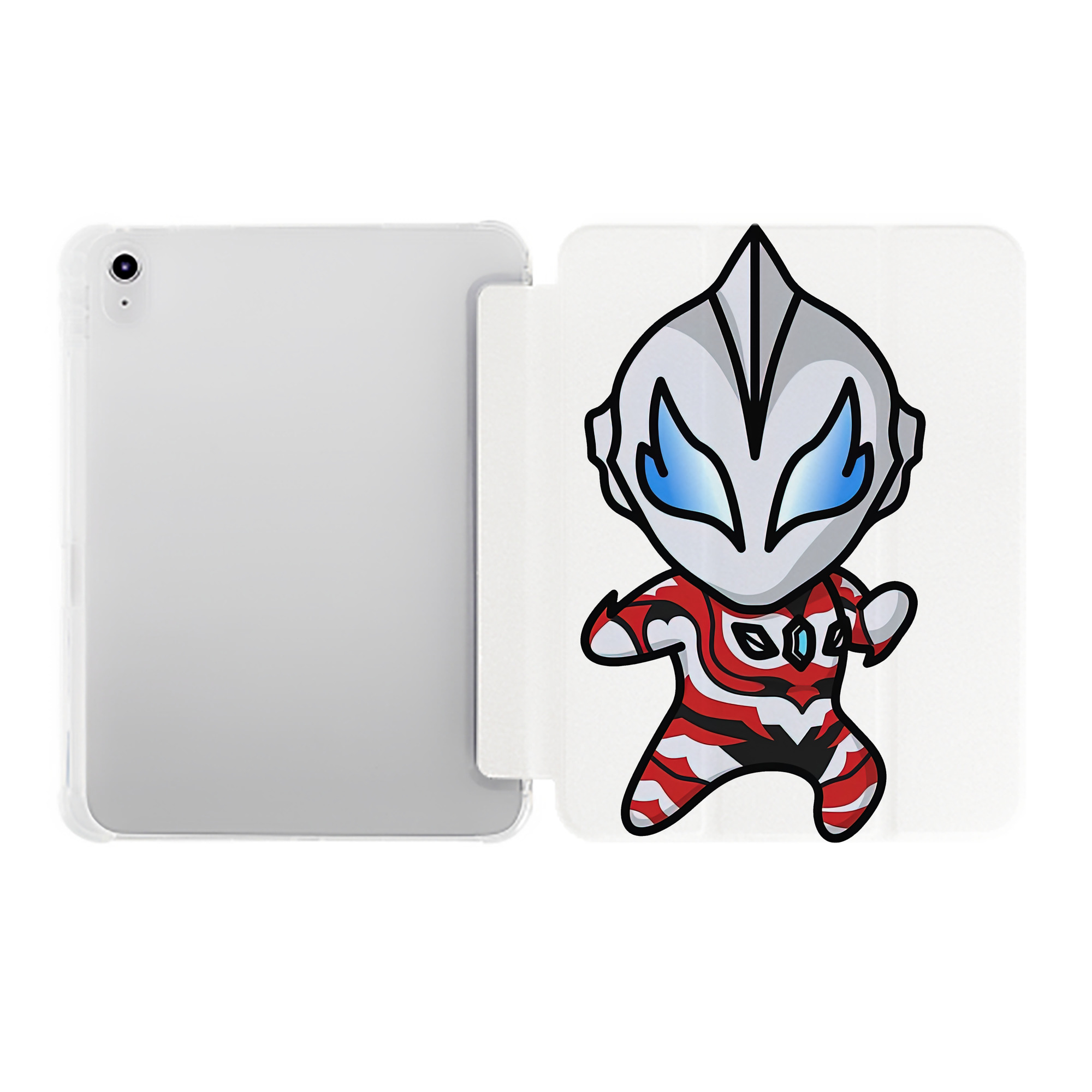 （画像用） ウルトラマン Ultraman IPad ケース ペン収納付き 三つ折りスタンド PUレザー×シリコン 対応機種9.5/10.5/10.9インチ